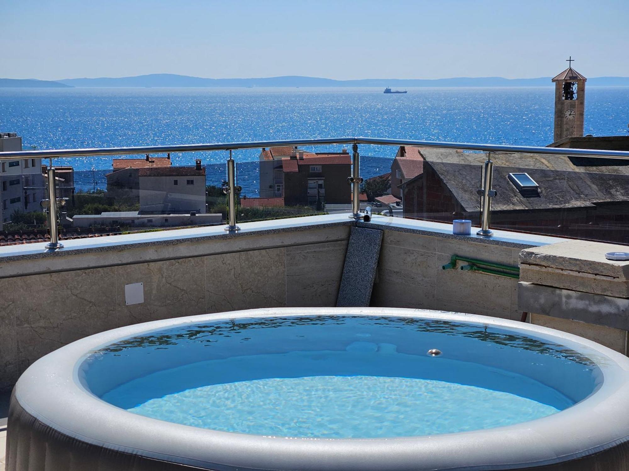 Modern Villa With Jacuzzi, Beautiful Sea View, Near Split! Villa 36A Podstrana Exteriér fotografie
